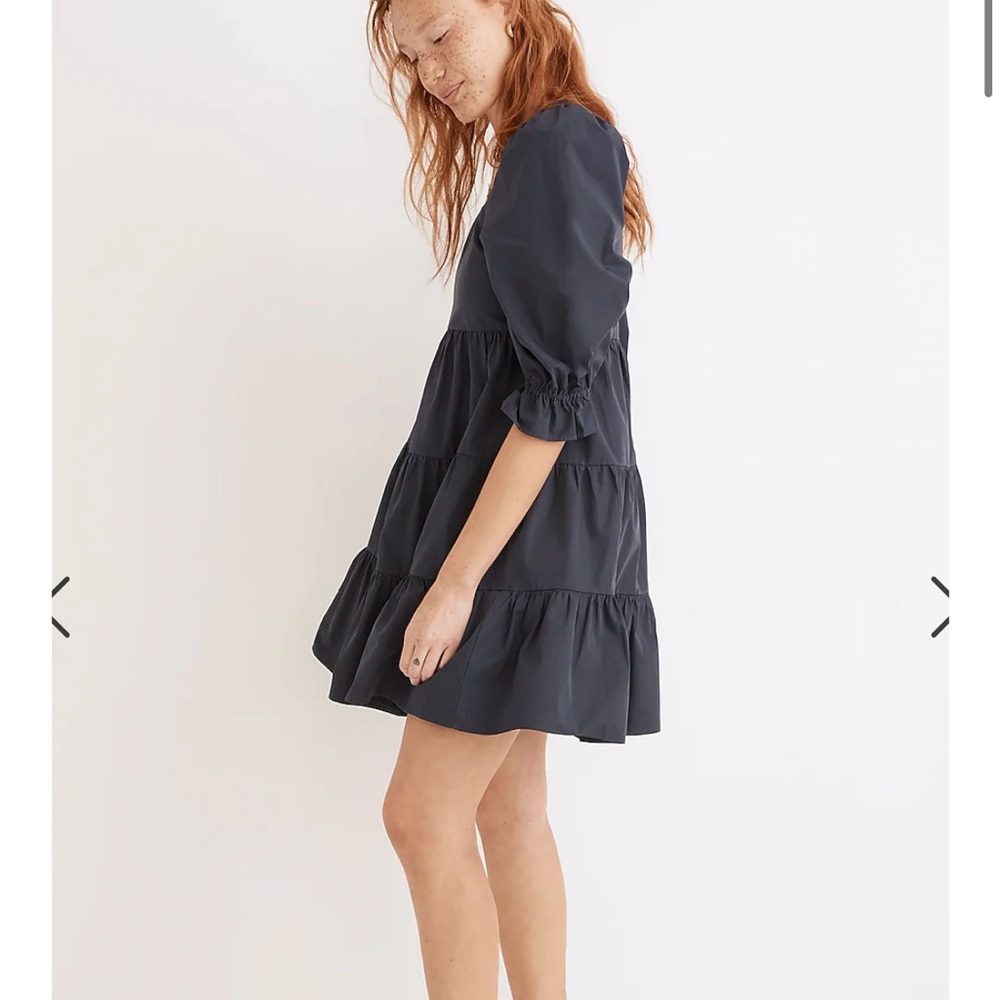 Madewell poplin dress in WHITE